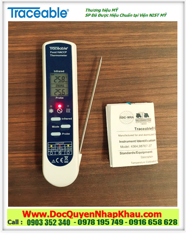 Traceable 4364, Nhiệt kế hồng ngoại có Que thăm Nhiệt –55 đến 330°C Traceable@ 4364 Food HACCP Therm